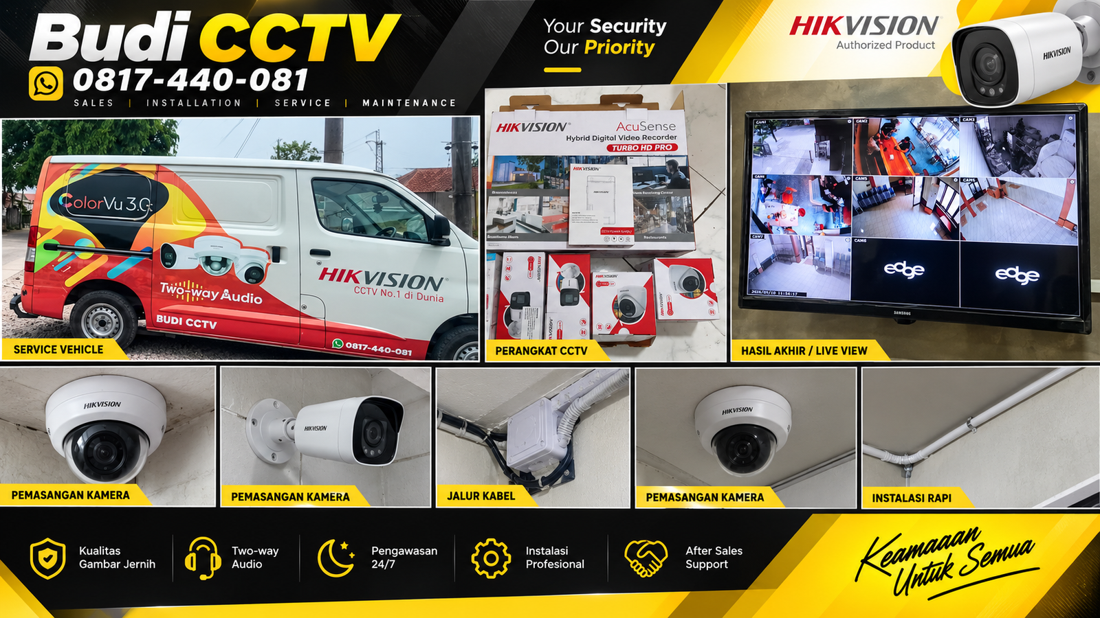 Instalasi CCTV Hikvision di Kafe Pekalongan, Solusi Penyimpanan Rekaman yang Andal