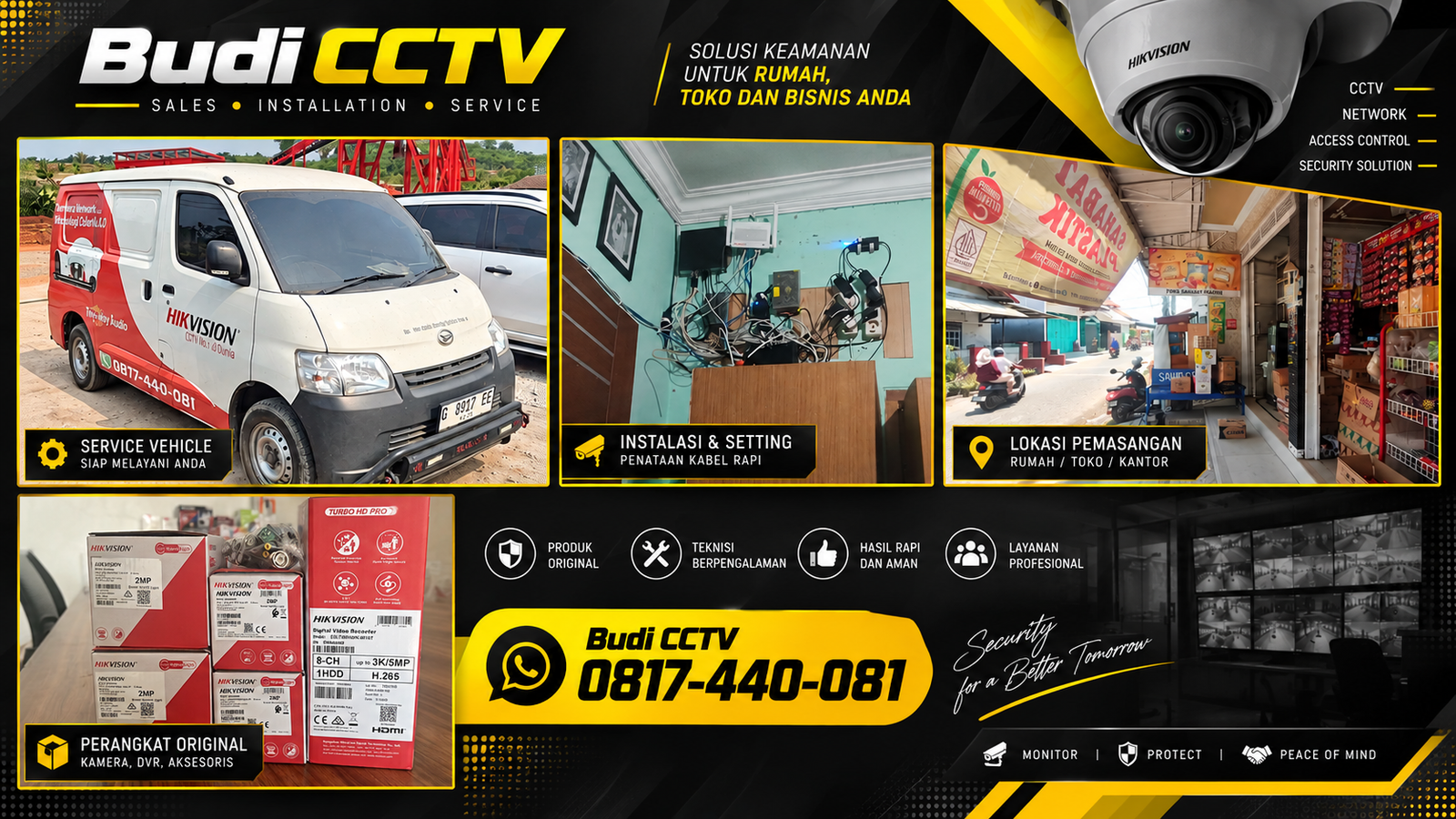 Instalasi CCTV Hikvision di Toko Sembako Pekalongan, Sistem Bekerja Stabil