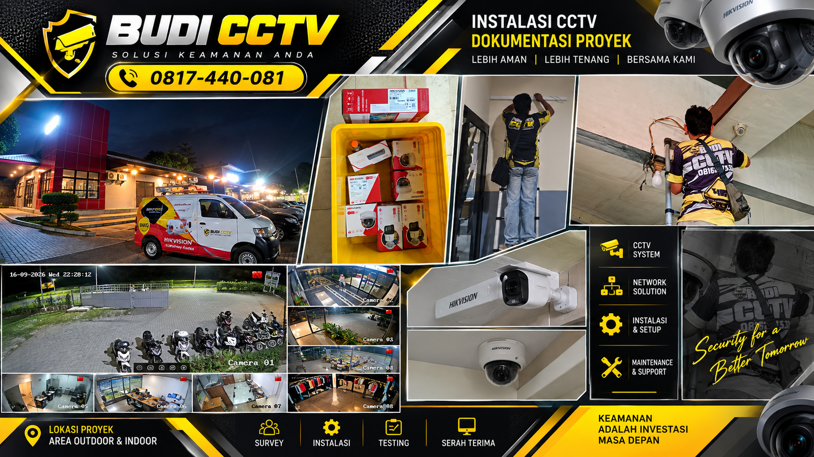 Instalasi CCTV Hikvision di Kafe Pekalongan, Sistem Penyimpanan Rekaman yang Aman