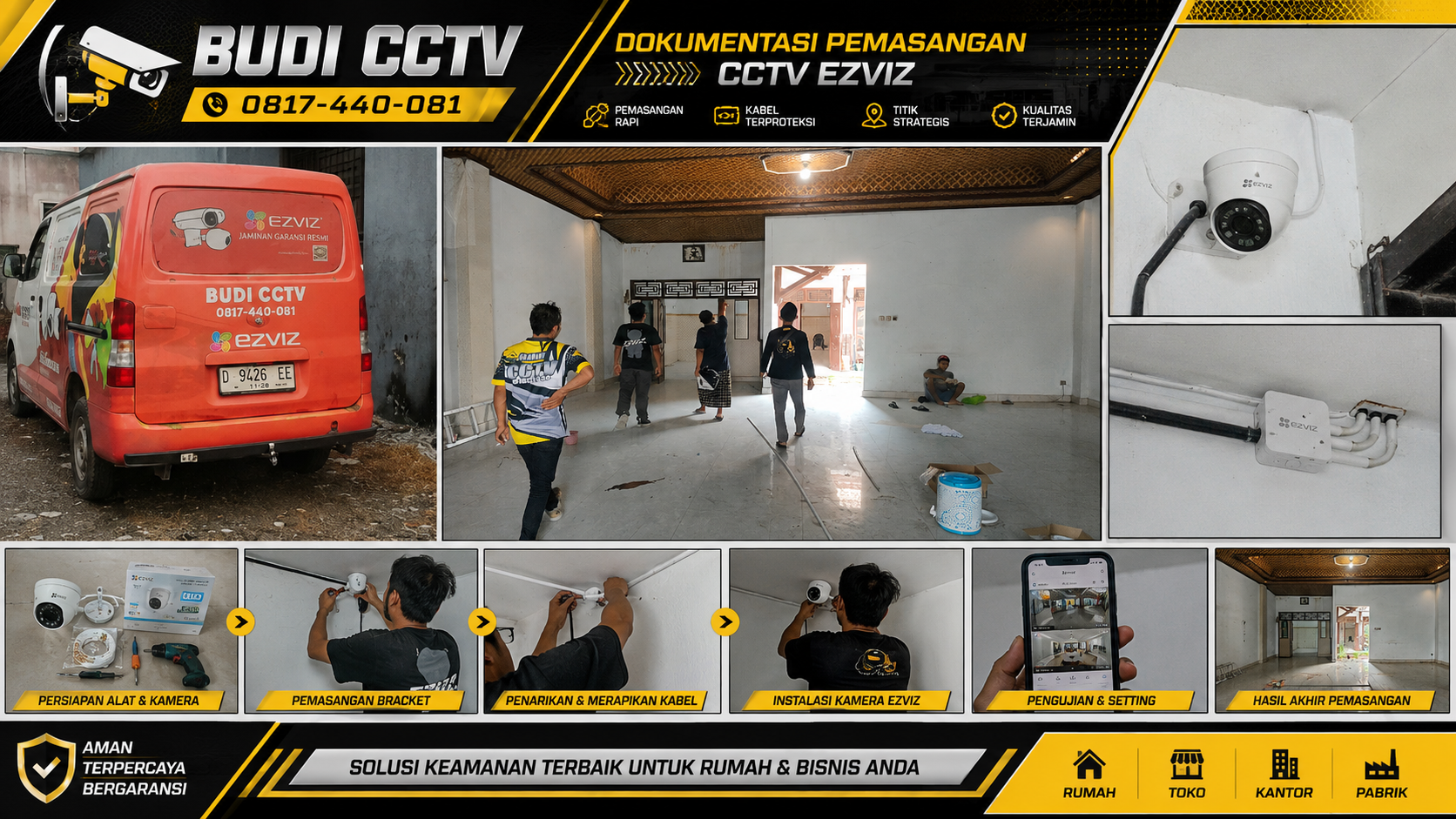 Pemasangan CCTV Ezviz di Rumah Area Pekalongan